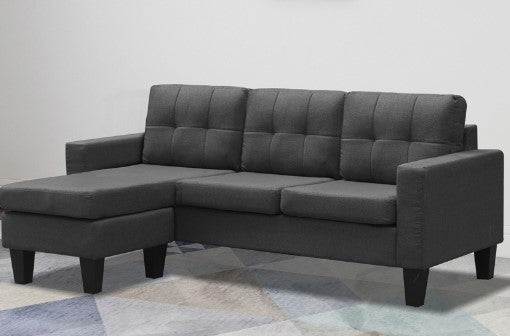 Ansel Sectional Sofa Grey - Angle View