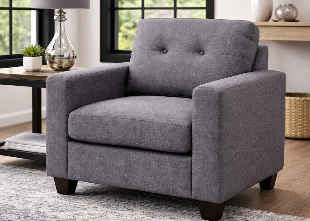 Branson Chair Charcoal - Angle View