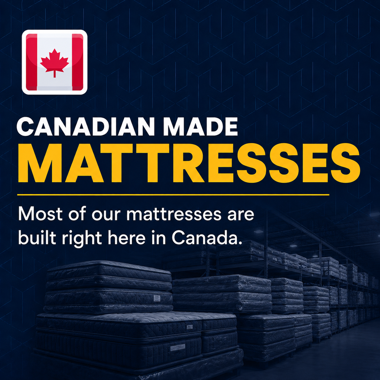Canadian made mattresses built in Canada wholesale prices Halifax Furniture Spot