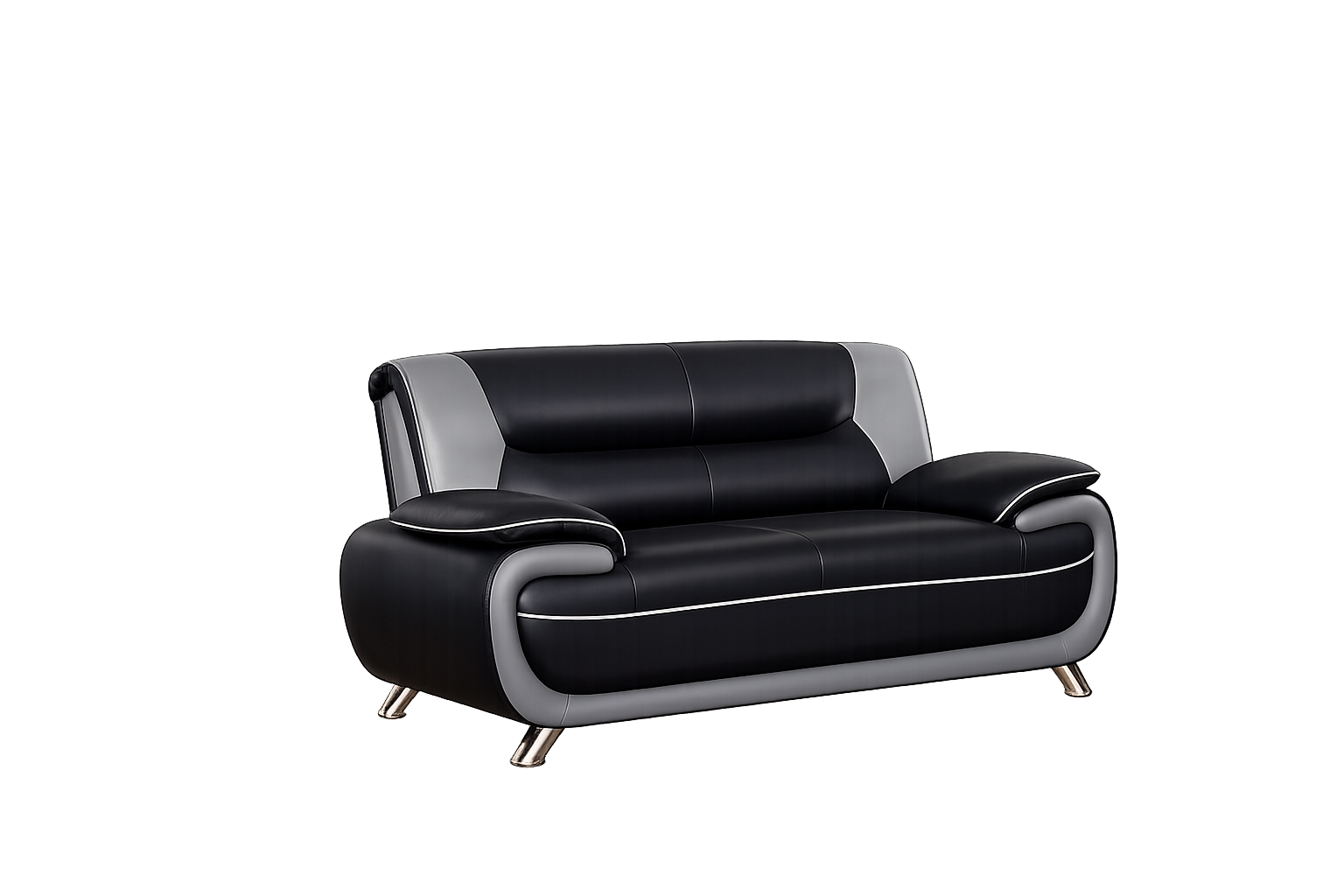 Dalia Black/Grey 3 Piece Sofa Set