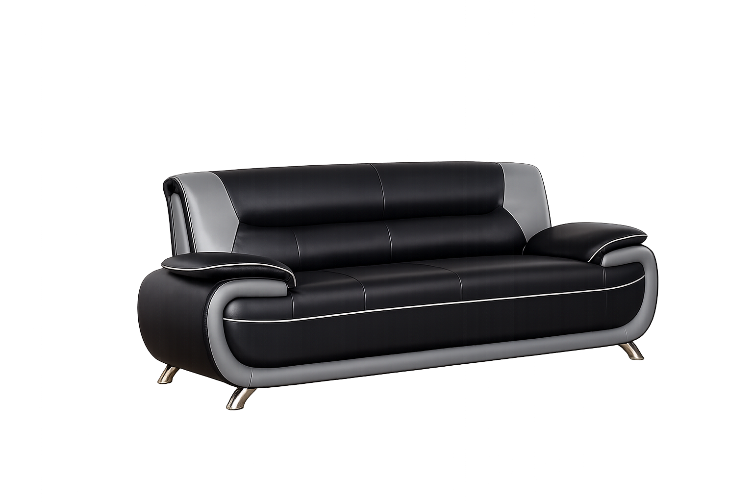 Dalia Black/Grey 3 Piece Sofa Set