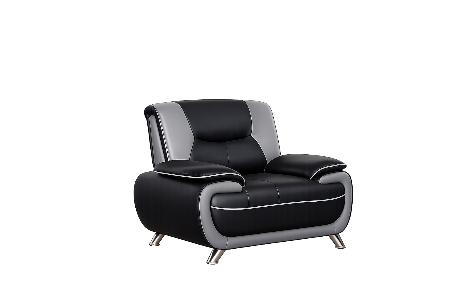 Dalia Black/Grey 3 Piece Sofa Set