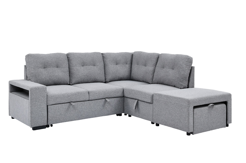 Dorian Sectional Sofa Grey - Right Angle View
