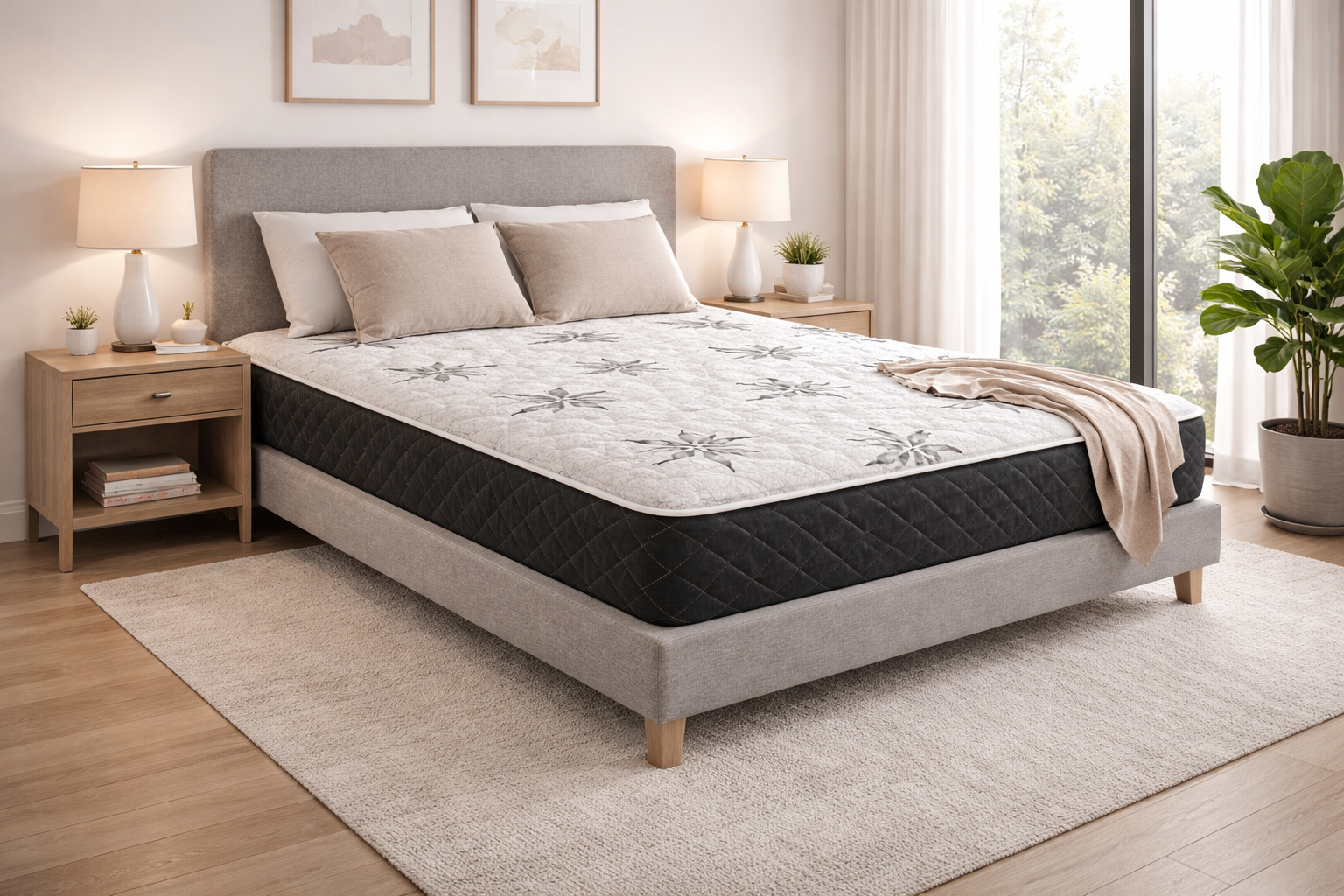 Everest mattress in modern bedroom setting