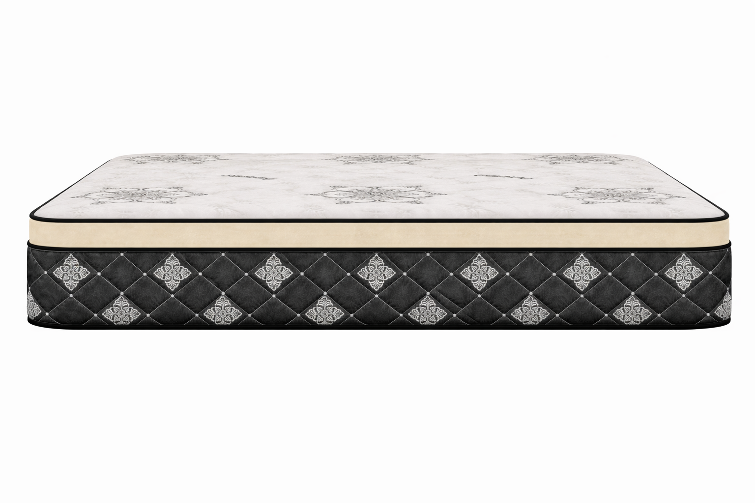 Finesse mattress 10 inch side profile showing euro top edge and thickness