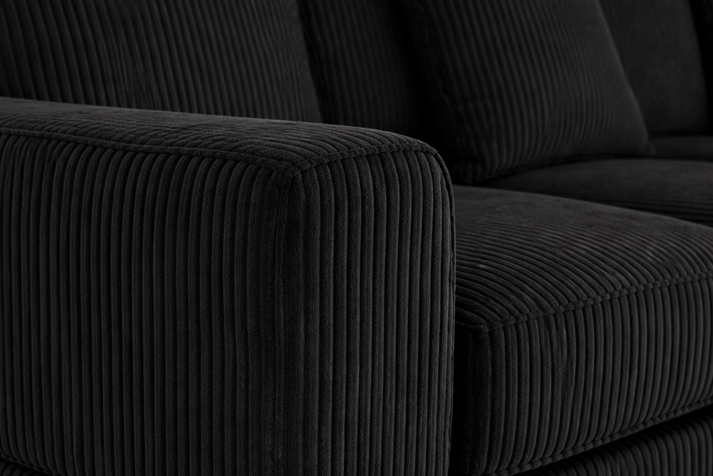 Kennedy Sectional Black - Angle View