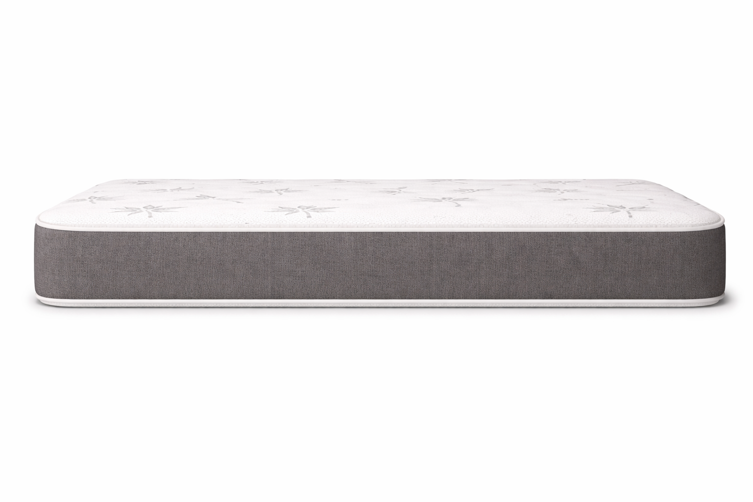 Side profile view of Marrisa 8 inch foam mattress showing height and edge design