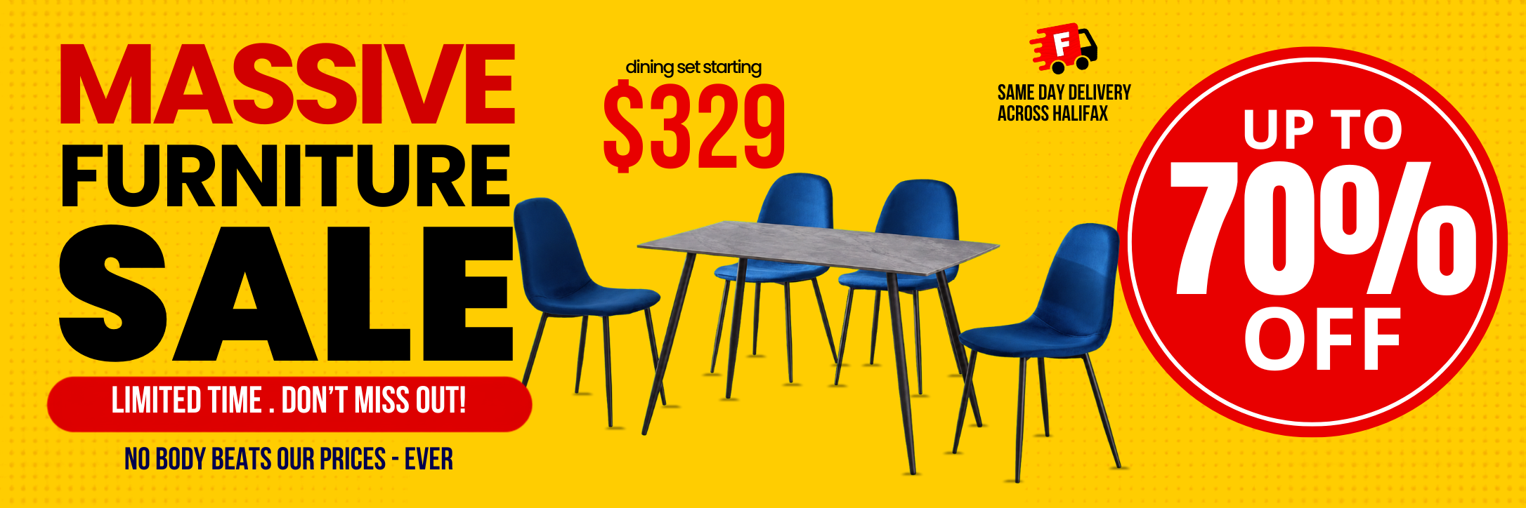 Massive dining sale Halifax up to 70% off dining sets - Furniture Spot and Mattress Outlet