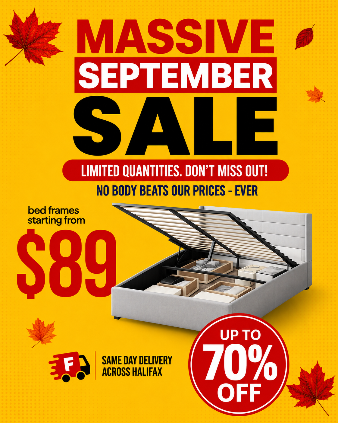 Massive September furniture sale Halifax up to 70% off dining sets - Furniture Spot and Mattress Outlet