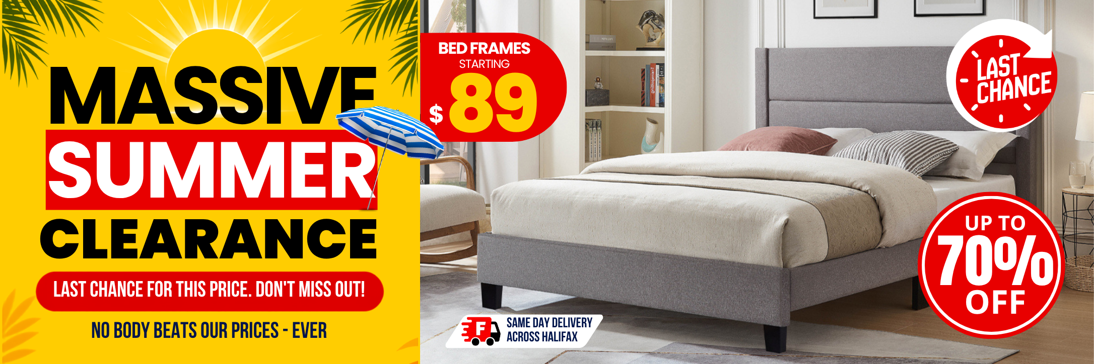 Massive summer clearance furniture sale Halifax up to 70% off bed frames - Furniture Spot and Mattress Outlet