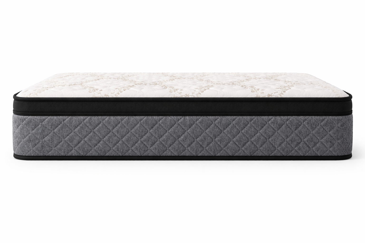 Side profile of Presidential Cooling Gel Pillow Top mattress showing thickness and diamond stitched border