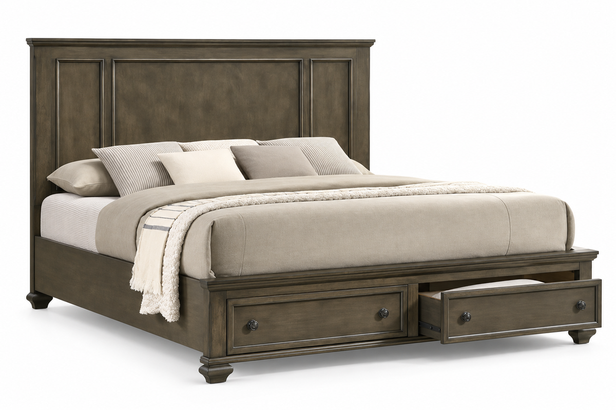 Romeo grey bedroom set - grey bed, product view