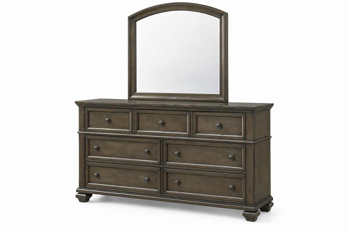 Romeo grey bedroom set - grey dresser, product view
