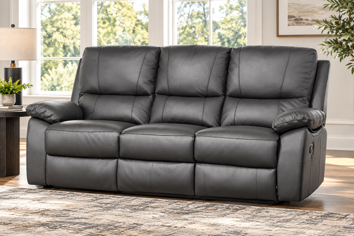 Trinity Reclining Sofa Charcoal