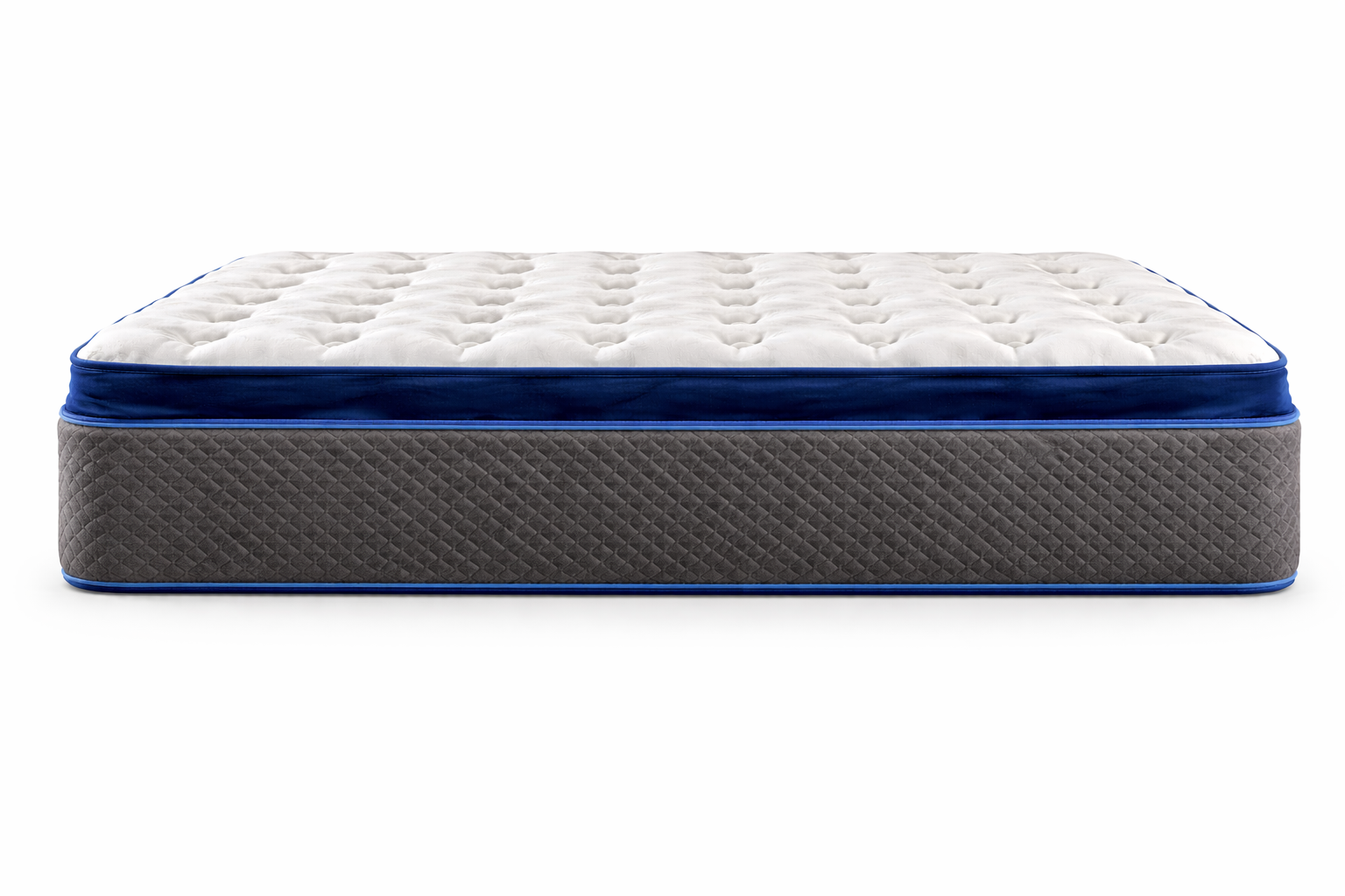 Side profile of Velora mattress showing thickness and pillow top edge