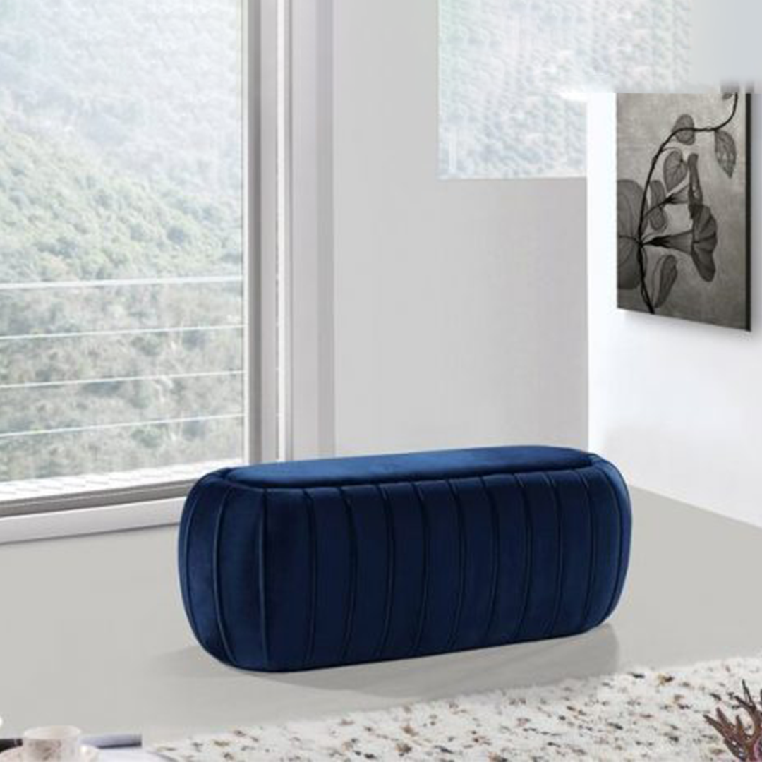 Gayle Ottoman - Blue