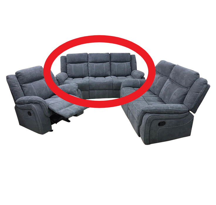 7770 Sofa Grey Fabric Recliner / 3 Seater
