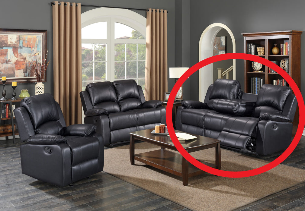 8049 Brown Air Leather Sofa Recliner / 3 Seater