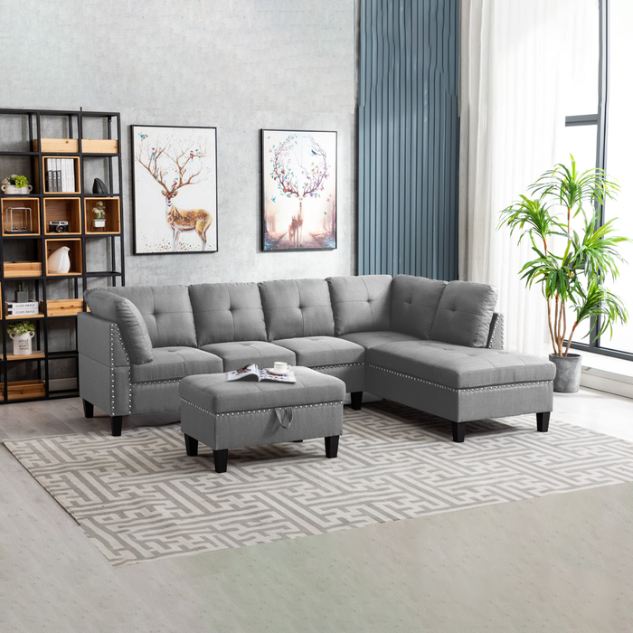 9938 Sectional Grey
